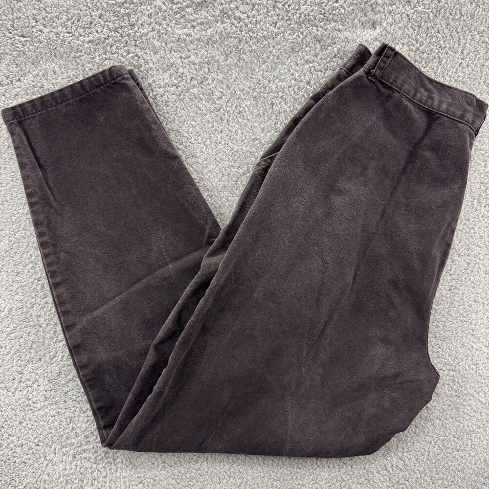 A. Smile Cavallo Jeans Womens 16 Brown High Waist Tapered Leg Vintage USA Made